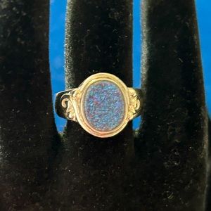 Sajen blue druzy ring